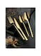 gold colored 24 piece cutlery set طقم سفرة من 24 قطعة عالي الجودة نخب أول باللون الذهبي