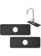 KASTWAVE Silicone Faucet Splash Guard Mat - Keep Kitchen &amp; Bathroom Sinks Dry, Water Splash Catcher for Easy Cleanup, Grey