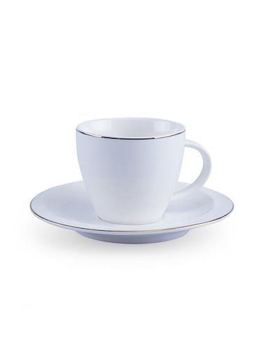 Home Athena Porcelain Tea Cup Saucer 220Ml -White