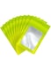 100 Pieces Foil Bags,Resealable Food Storage Bags with Clear Pouch with Clear Window for Food Storage Candy Snack Jewelry Lash Lip Gloss, Holographic Bags Foil Pouch Bag (100 Pcs green)