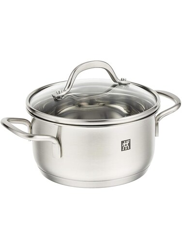 Zwilling Pico 14cm Stew pot 18/10 stainless steel. SIGMA Classic sandwich base for all stove tops. Stay Cool handles. Ovensafe.