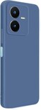 Case For Vivo Y22 / Vivo Y22S Rubber Soft Silicon Flexible Candy Case Shockproof Silicon Matte TPU Flexible Back Cover for Vivo Y22 / Vivo Y22S Flexible Rubberized Case (Blue)