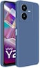 Case For Vivo Y22 / Vivo Y22S Rubber Soft Silicon Flexible Candy Case Shockproof Silicon Matte TPU Flexible Back Cover for Vivo Y22 / Vivo Y22S Flexible Rubberized Case (Blue)