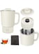 Necomi 4 in 1 Electric Kettle,0.8L Portable Kettle with Two Temperature Modes for Cooking, Tea, Eggs,5Mins Fast Boiling,600W Stainless Steel Kettle with Detachable Base for Camping, Travel,and Office
