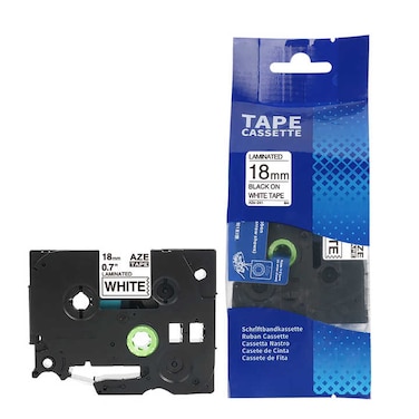 Aimo Brother Compatible TZe-241 P-Touch Tape - 18mm - Black on White