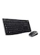 MK270 Wireless Combo Keyboard and Mouse, English Arabic Layout, Long Battery Life, 1000 DPI Resolution, Multimedia Keys, Compact Design Black