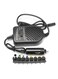 Adjustable Output Voltage 80W DC Car Charger Adapter with Power LED Monitor, 8 Interchangeable Tips for Laptop Notebook, Stabilized Output, Low Ripple Low Interference