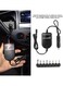 Adjustable Output Voltage 80W DC Car Charger Adapter with Power LED Monitor, 8 Interchangeable Tips for Laptop Notebook, Stabilized Output, Low Ripple Low Interference