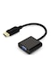 Display Port To VGA Converter Adapter Black