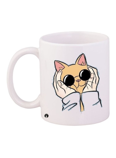 Printed Coffee Mug White/Yellow/Pink