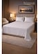 3&acirc;&euro;&lsquo;Piece Striped Microfiber Flat Bed Sheet Set Super King 240x260cm &acirc;&euro;&ldquo; Soft Breathable Flat Sheet with 2 Pillowcases 50x70cm, White Microfiber White 240x260cm