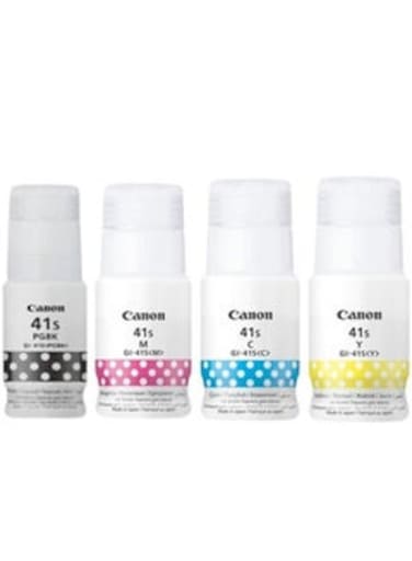 GI-41s Set Ink Bottles 40ML 4 Colours (Black-Cyan-Magenta-Yellow) Multicolour
