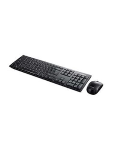 100 Wireless Combo Keyboard &amp; Mouse - Arabic Black
