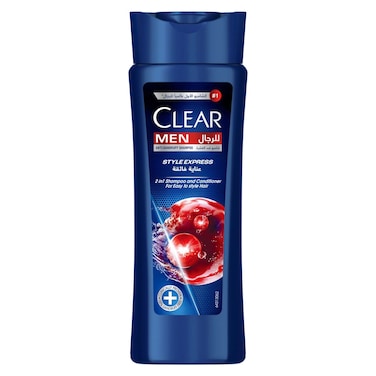 شامبو وبلسم كلير للرجال٢ في ١, شامبو مضاد للقشرة، عناية فائقة، شعر ١٠٠٪ بدون قشرة^، وفروة رأس مغذاة، ٢٠٠مل