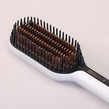 Enzo Professional Glam Hair EN-4100 Professional Heated Straightening Brush - Fast Heat-Up &amp; Easy-Grip Design - Intl Version