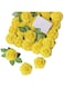 ELECDON 100 Pcs Artificial Rose Flower Heads Real Looking Yellow Foam Fake Roses for DIY Wedding Centerpieces Arrangements Party Tables Home Decorations (Yellow, Stemless)