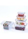Lesole&trade; BPA-Free 4 Pcs Set Airtight Food Storage Box Vacuum Insulated Meal Prep Plastic Food Storage Containers Ideal for Dry Goods, Leftovers Transparent Home Storage Kitchen Organizer