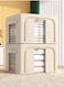 2 Pack Foldable Stackable Large Capacity Clothes Storage Blanket, Drawer Storage Organizer Bag, Closet Organizer Basket, Cloth Container Bins with Metal Frame, Double Window, Handle