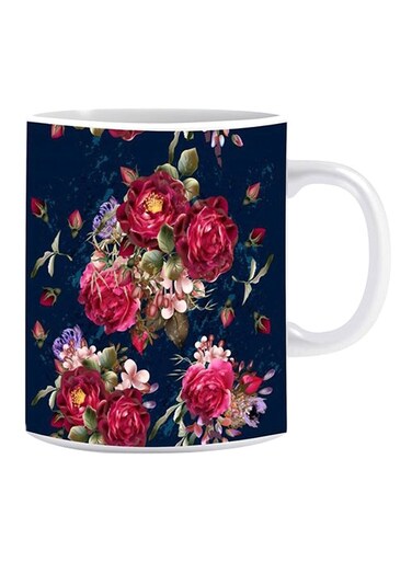 Print Flower Printed Mug Blue/Pink/Green