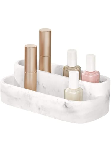 Idesign Dakota 2-Tier MakEUp And Cosmetic Storage Bathroom, Countertop, Vanity, 8" X 3.9" X 2.54", Palette Organizer