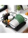 Dish Drying Rack for Kitchen Counter, Stainless Steel Rustproof Dish Rack with Drainboard, Large Capacity Dish Drainer with Utensil Holder for Sink