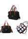 Azonee Reusable Lunch Bags, Stylish Insulated Lunch Bag for Women/Men - Durable Lunch Tote with Adjustable Strap, Ideal for Work, Picnic, and Beach - Reusable Lunch Box with Thermal Insulation (Black)
