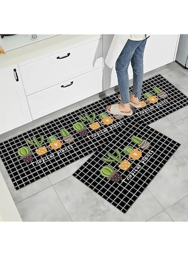 Generic Anti Slip Kitchen Rug (2 pcs, 40x60 + 40x120) KR-4