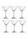 6 Piece Classic Martini Glass Set, 95ml Capacity - Clear