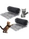 LCLALAY 2PCS 6.5ft Cat Scat Mat with Spikes, Prickle Strips Network Digging Stopper Outdoor Spike Deterrent Mat, Dog &amp; Cat Spike Mat Anti-dig for Garden, 78 inch x 11 inch (13FT)