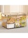 East 1 Pack Large Plastic Versatile Storage Organizer with Lid and Sealing Clip, Organizing Container for Home, Office, 38.5 x 29.5 x 23, Light Brown