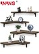 Floating Corner Shelves,Wall Shelves Set of 4,Wall Mounted Wood Shelves For Home Decor,Bedroom,Living Room,Bathroom,Kitchen,Office