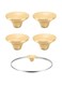 4 Sets Oven Knob Stainless Steel Replacement Knob Pot Lid Handle Compatible with Le Creuset, Aldi, Lodge Universal Pot, Lid Accessory Handle Suitable for Cookware
