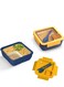 1100 ML Kids Lunch Box for Adults With 2 in 1 Spoon &amp; Chopsticks   2 Compartment Leak Proof Tiffin Box for School, College &amp; Office   Bento Box for Kids   Adults Lunch Box for Kids Yellow
