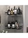 U-HOOME Shower Caddy Shelf, 2 Pack Bathroom Shelves No drill Corner Shelf Shampoo Holder Storage Rack for Bathroom Toilet Kitchen Organizer (2 tier-Square)