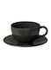 Teacup With Saucer Dark Grey