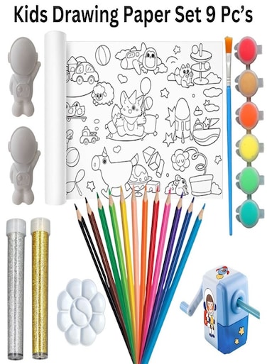 Drawing book coloring paper roll Painting Poster Educational Toy For Kids Pack of 9