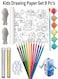 Drawing book coloring paper roll Painting Poster Educational Toy For Kids Pack of 9