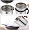 Stainless Steel Oil Strainer Pot Grease Storage Can Container