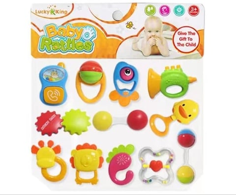 Baby Teether Toy Rattle Set