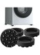 Washer Dryer Anti Vibration Pads, 4 Pcs Noise Cancelling Washing Machine Support with Suction Cup Feet, Fridge Leveling Feet, Anti Walk Pads Shock Absorber, Protects Laundry Room Floors, Black