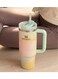 Quencher H2.0 40oz Vacuum Insulated Tumbler &acirc;&euro;&ldquo; Brush Strokes Travel Mug with Reusable Lid and Straw &acirc;&euro;&ldquo; Keeps Drinks Hot &amp; Cold, Durable, Stylish, Leakproof &acirc;&euro;&ldquo; Perfect for Water, Coffee, Smoothies, and Iced Tea