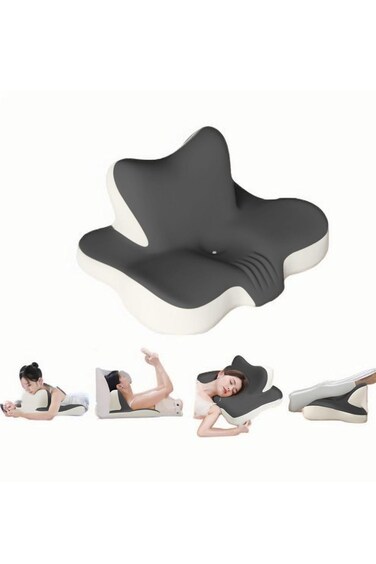 Contour Memory Foam Cervical Neck Pillow for Side Back and Stomach Sleepers, Ergonomic Bed Pillow for Sleeping, Reading and Sitting Up, Neck and Shoulder Support Pillow