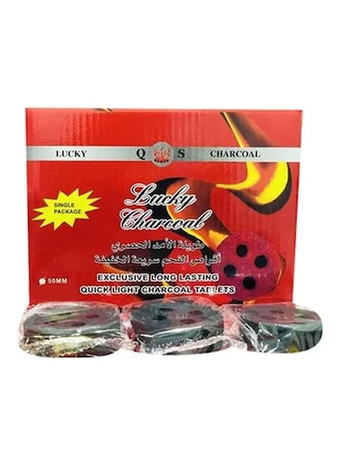 20-Piece Charcoal-Bakhoor Coal Black 50mm