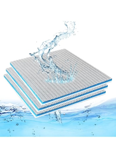 EKIND Aquarium Filter Media 8 Layer Aquarium Filter Sponge, Fish Tank Accessory Sponge Filter, Super Filter Effect, Filter Sponge for Fish Tank Aquarium (3Pcs, 12in x 10in)