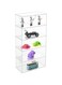 BELLE VOUS Acrylic Wall Shelf - 18 x 9 x 37 cm - Floating Shelf with 5 Shelves - Small Wall Shelf for Toys, Figurines, Gems, Rocks and Liqueur Glasses