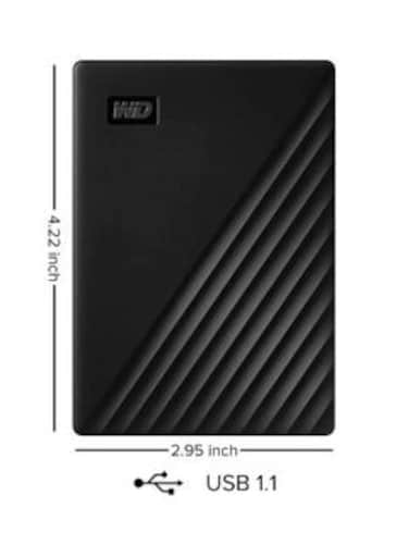 My Passport Portable External Hard Drive, USB 3.0 With Automatic Backup and Software Protection (WDBPKJ0040BBK-WESN) Compatible With PC, PS4 4 TB