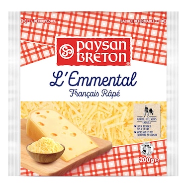 بايسان بريتون جبنة إيمنتال مبشورة، 200 غرام