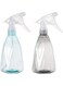 Qiccijoo Plastic Spray Bottles 2 Pack 500ml/17oz Empty Spray Bottles for Cleaning,Hair, Solutions, Plants, Pets(Green &amp; Grey)