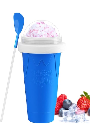 Enlove Slushy Maker Cup &ndash; Frozen Squeeze Cup for DIY Milkshakes, Smoothies &amp; Slushies
