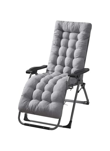 cooden Chaise Lounge Cushion, Non Slip Practical Sun Lounger Cushion for Travel (Grey)